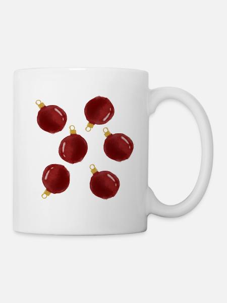 Boules d’arbre de Noël. - Mug blanc - blanc