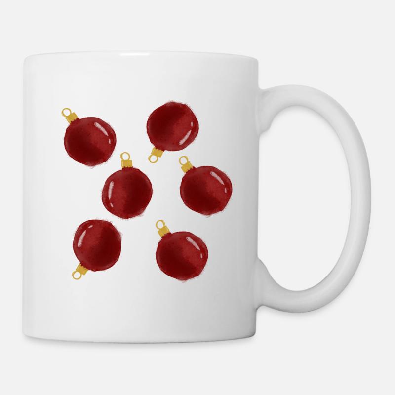 Christmas tree baubles. - Mug - white