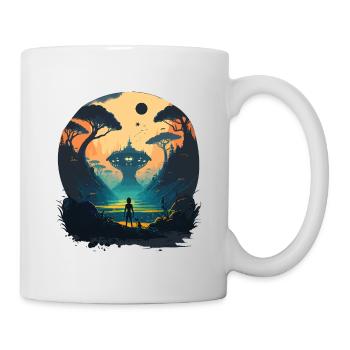 Espace extraterrestre vert - Mug blanc - blanc - Droite
