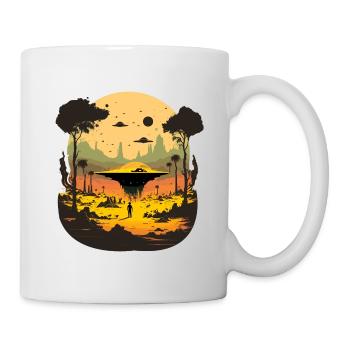 Bienvenue dans Alien World - Mug blanc - blanc - Droite