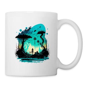 voyager - Mug blanc - blanc - Droite