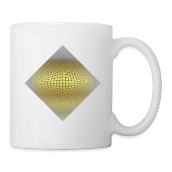 3D pyramid & octahedron - Mug - white - Right