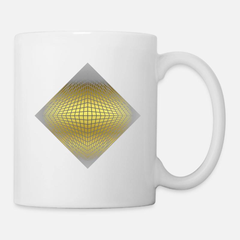 3D pyramid & octahedron - Mug - white