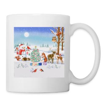 Weihnachts-Wintermärchen - Tasse - Weiß - Rechts