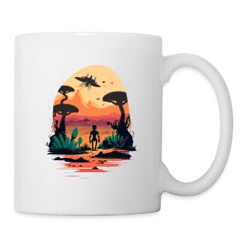 Alien dans Alien World - Mug blanc - blanc - Droite