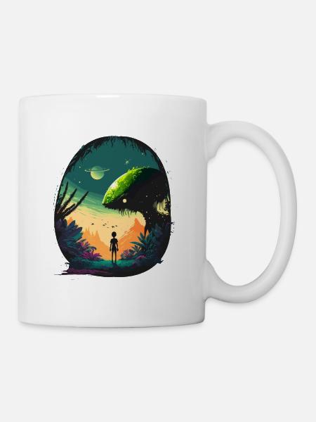 Sci-Fi-Landschaft - Tasse - Weiß