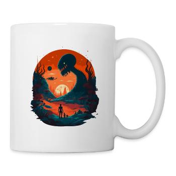 Illustration de paysage extraterrestre - Mug blanc - blanc - Droite