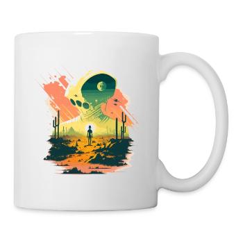 Alien vert - Mug blanc - blanc - Droite