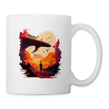 Außerirdisches Kunstwerk - Tasse - Weiß - Rechts