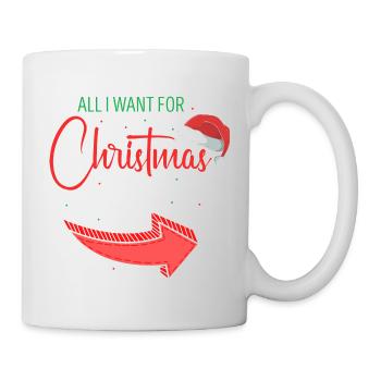 Tout ce que je veux pour Noël, c’est vous les couples de Noël - Mug blanc - blanc - Droite