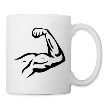 Tense biceps - Mug - white - Right