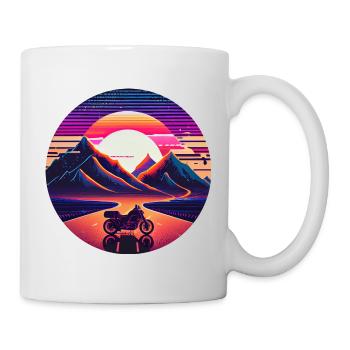 Retrowave Synthwave 80s Design - Tasse - Weiß - Rechts