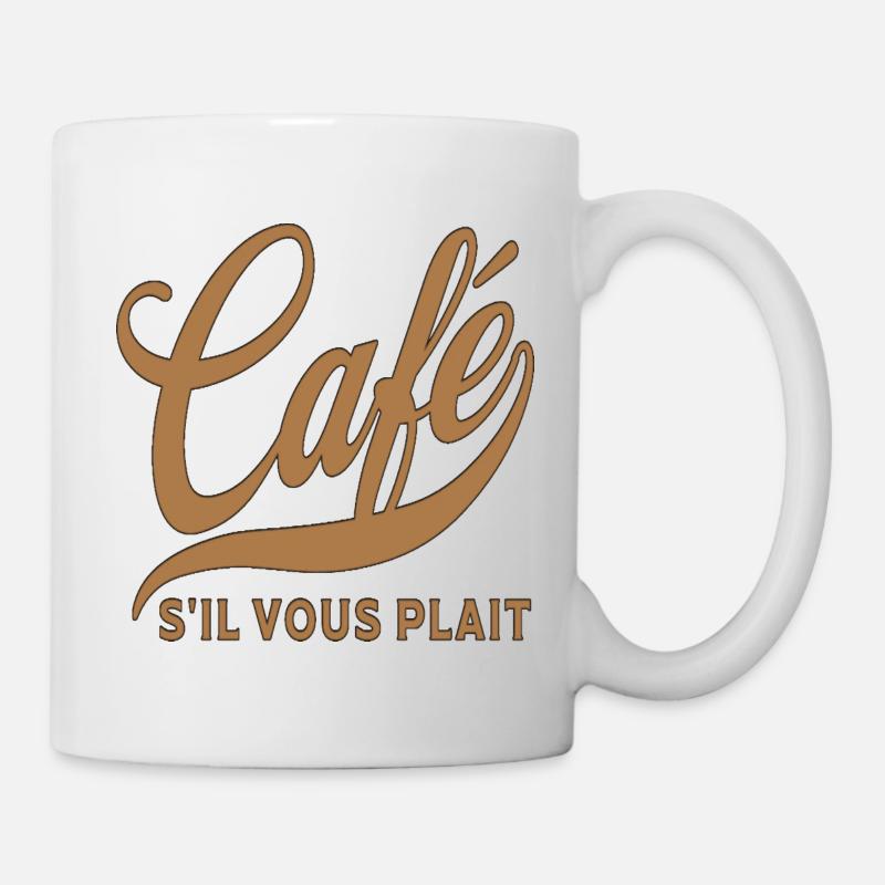 Café s' il vous plait humour café caféine cadeau - Mug blanc - blanc