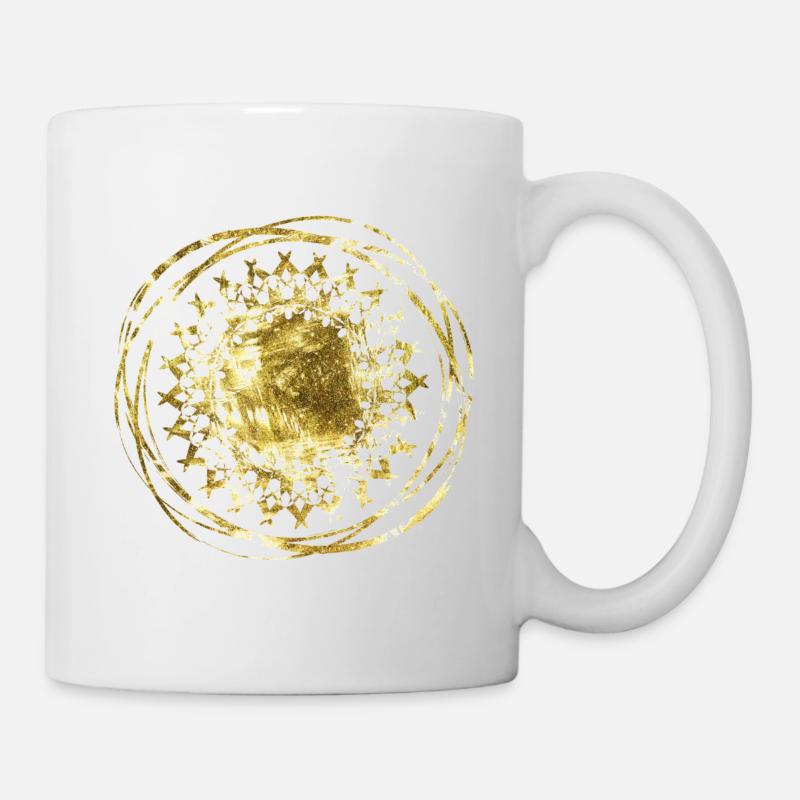 Mandala gold - Tasse - Weiß