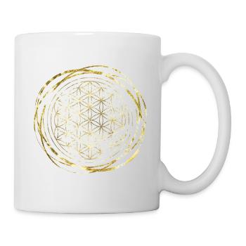 Flower of Life gold - Mug - white - Right