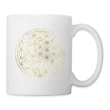 Flower of Life gold - Mug - white - Right