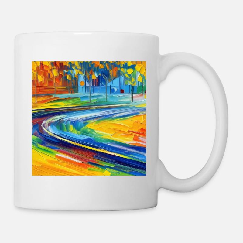 Neo-impressionist street - Mug - white