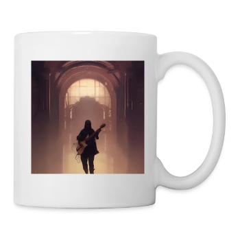 Lonely guitarist - Mug - white - Right