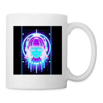 Neon face art - Mug - white - Right