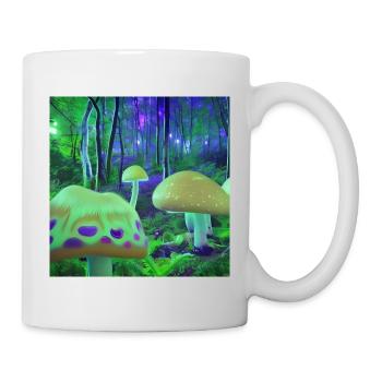 Magischer psychedelischer Wald - Tasse - Weiß - Rechts