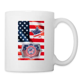 USA, étoiles et ceintures - Mug blanc - blanc - Droite