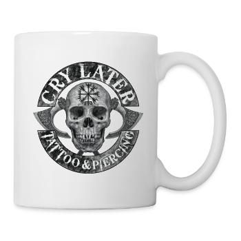 Cry Later Tattoo Piercing - Tasse - Weiß - Rechts