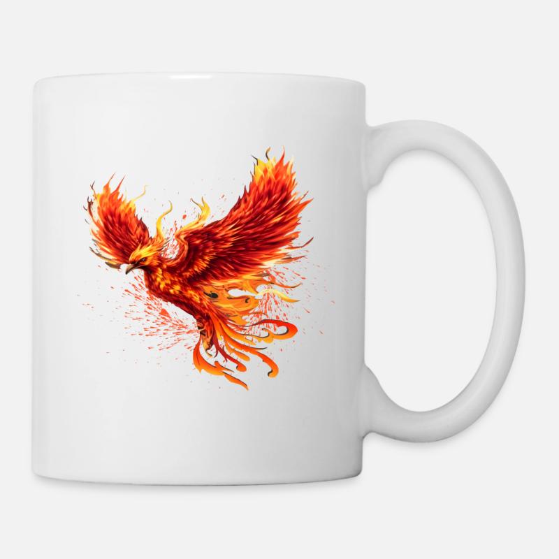 Phoenix Firebird puissance majestueuse Animal - Mug blanc - blanc
