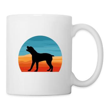 Boerboel Dog Lover Silhouette Vintage Sunset - Mug - white - Right