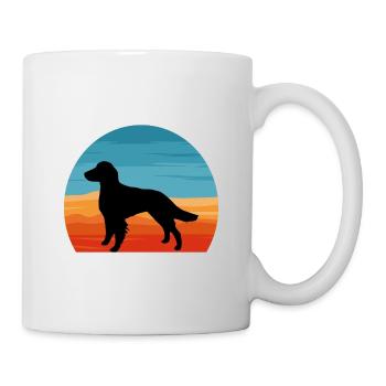 Britanny Dog Lover Silhouette Vintage Sunset - Mug blanc - blanc - Droite