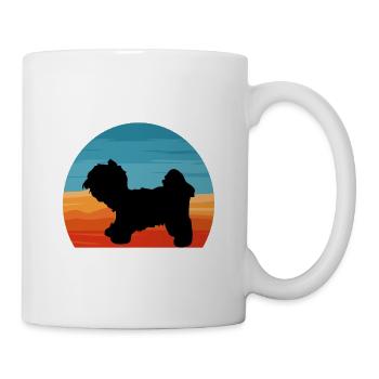 Kyi Leo Dog Lover Silhouette Vintage Sunset - Mug blanc - blanc - Droite