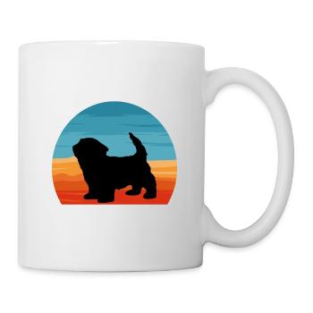 Havenese Dog Lover Silhouette Vintage Sunset - Mug blanc - blanc - Droite