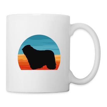 Komondor Dog Lover Silhouette Vintage Sunset - Mug blanc - blanc - Droite