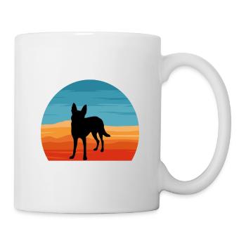 Carolina Dog Lover Silhouette Vintage Sunset - Mug blanc - blanc - Droite