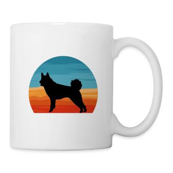 Jamthund Dog Lover Silhouette Vintage Sunset - Mug - white - Right