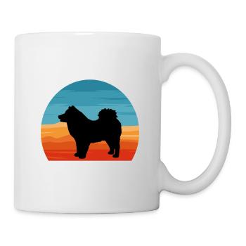 Eurasier Dog Lover Silhouette Vintage Sunset - Mug - white - Right