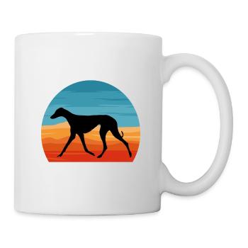 Azawakh Dog Lover Silhouette Vintage Sunset - Mug blanc - blanc - Droite
