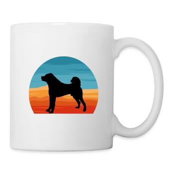 Kangal Dog Lover Silhouette Vintage Sunset - Mug blanc - blanc - Droite