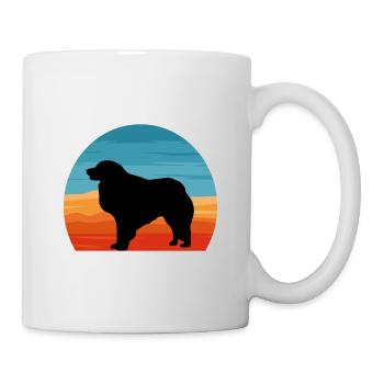 Kuvasz Dog Lover Silhouette Vintage Sunset - Mug blanc - blanc - Droite