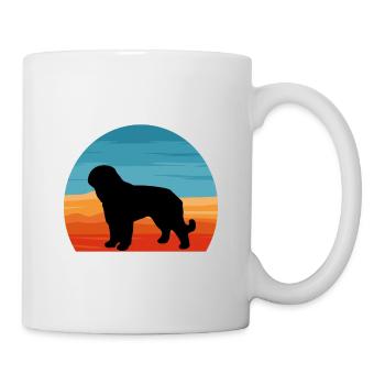 Barbet Dog Lover Silhouette Vintage Sunset - Mug - white - Right