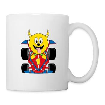 AUTO - MONSTER - RENNWAGEN - MOTORSPORT - SPORT - Tasse - Weiß - Rechts