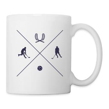 Floorball Hockey Floorballer Innebandy Unihockey - Tasse - Weiß - Rechts