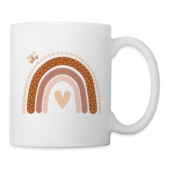 Regenbogen Reisemobilherz - Tasse - Weiß - Rechts