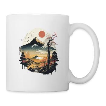 Japanischer Ventilator - Tasse - Weiß - Rechts