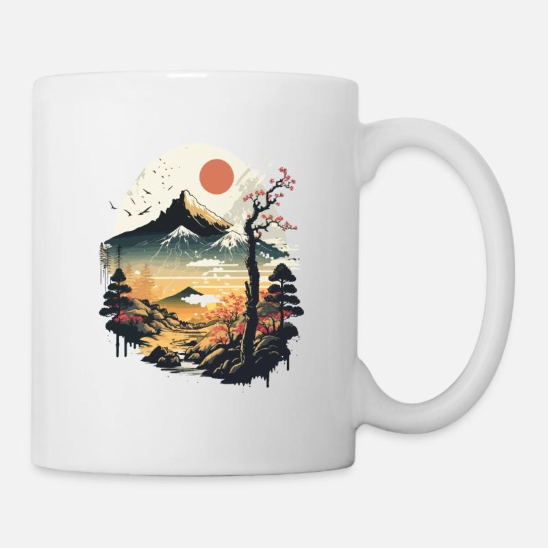 Fan japonais - Mug blanc - blanc