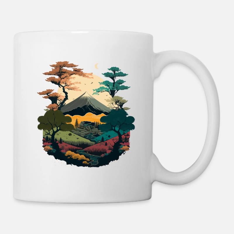 Illustration im Querformat - Tasse - Weiß