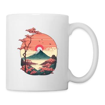 Sunset over Montain - Mug - white - Right