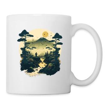 Gravure sur bois japonaise - Mug blanc - blanc - Droite