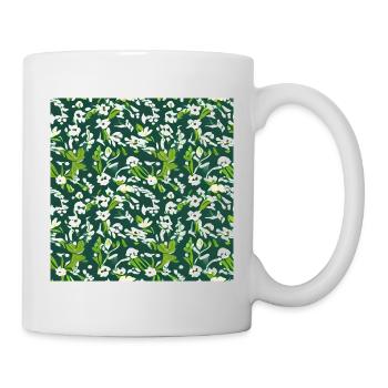White flower pattern - Mug - white - Right