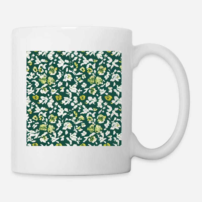Blumenmuster - Tasse - Weiß