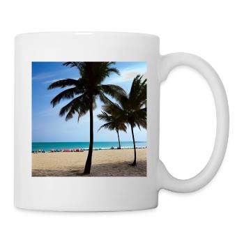 It's time for a holiday beach - Mug - white - Right
